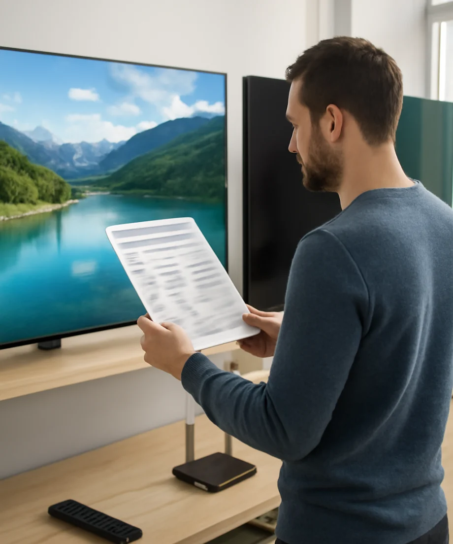 Measure the viewing distance