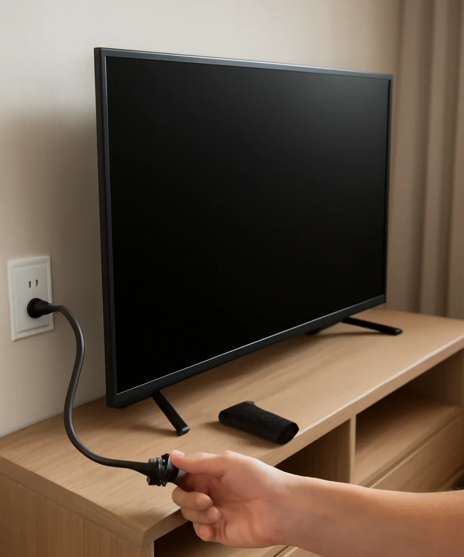 Confirm that the TV is receiving power